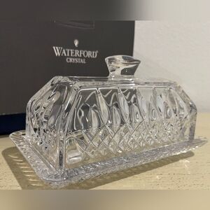 Rare, Vintage, Retired Waterford Lismore Covered Butter Dish New In Original Box